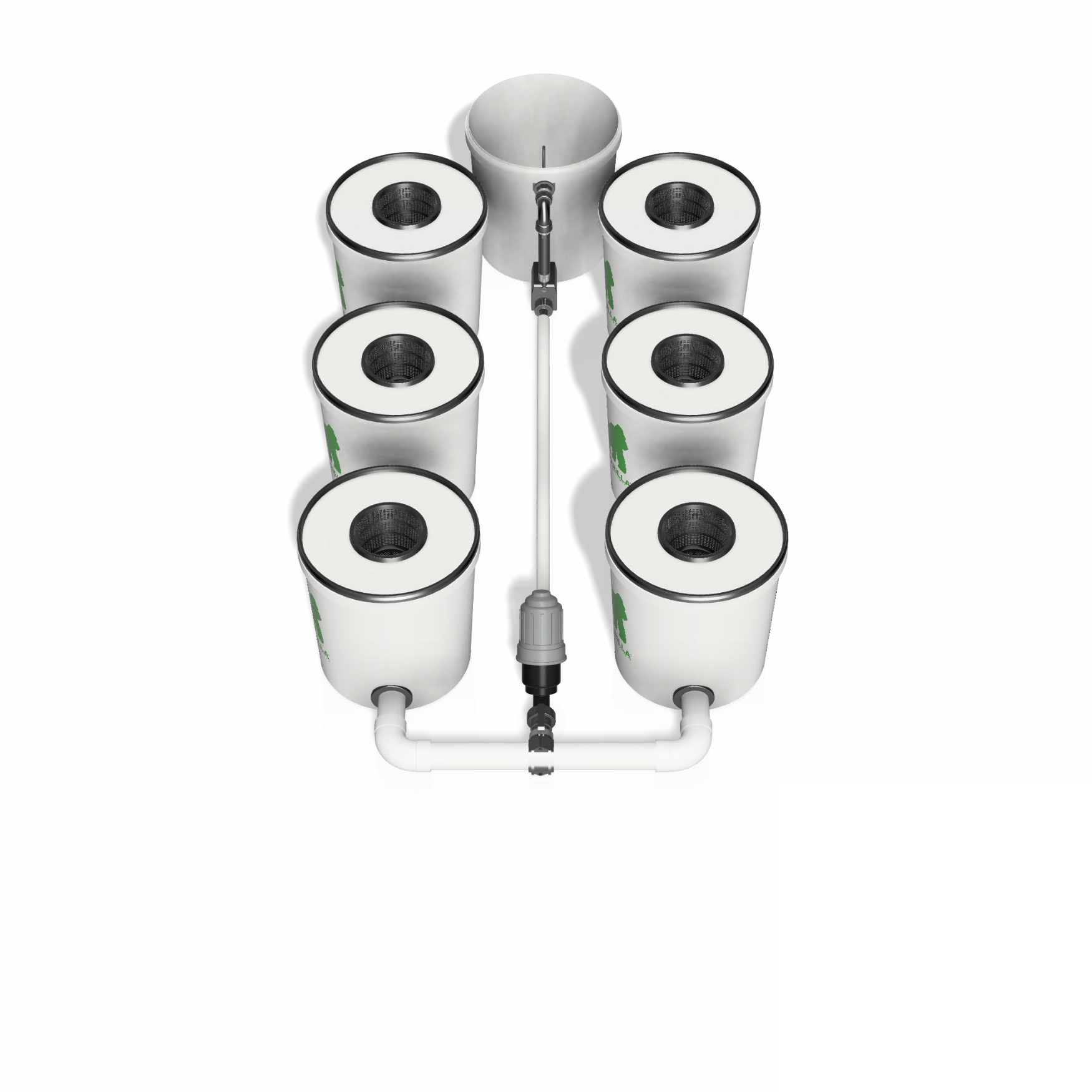 Growrilla RDWC SPRO _ 6-Topfe 19L Details 1